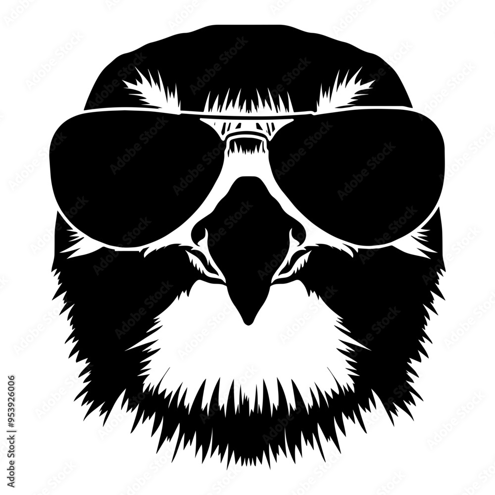 Fototapeta premium Falcon In Sunglasses