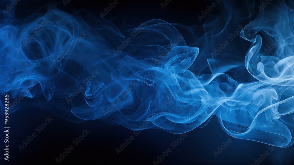 A swirling blue smoke effect on a dark background, creating an ethereal and dynamic visual. A swirling blue smoke effect on a dark background, creating an ethereal and dynamic visual.