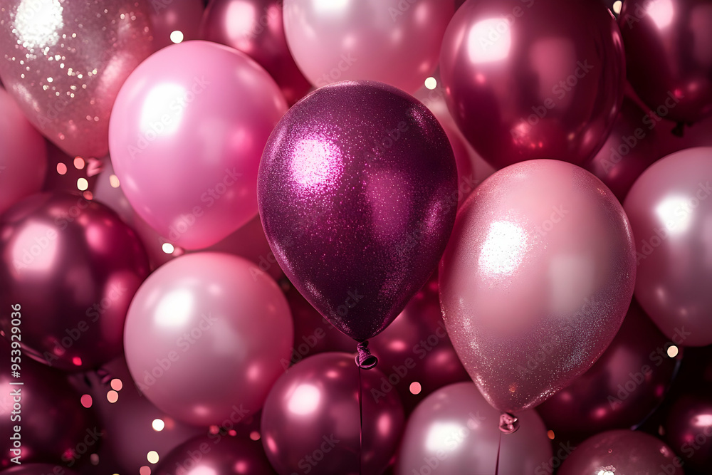 A vibrant collection of pink and purple balloons, perfect for celebrations and festive occasions, adding joy and color to any event. A vibrant collection of pink and purple balloons, perfect for celebrations and festive occasions, adding joy and color to any event.