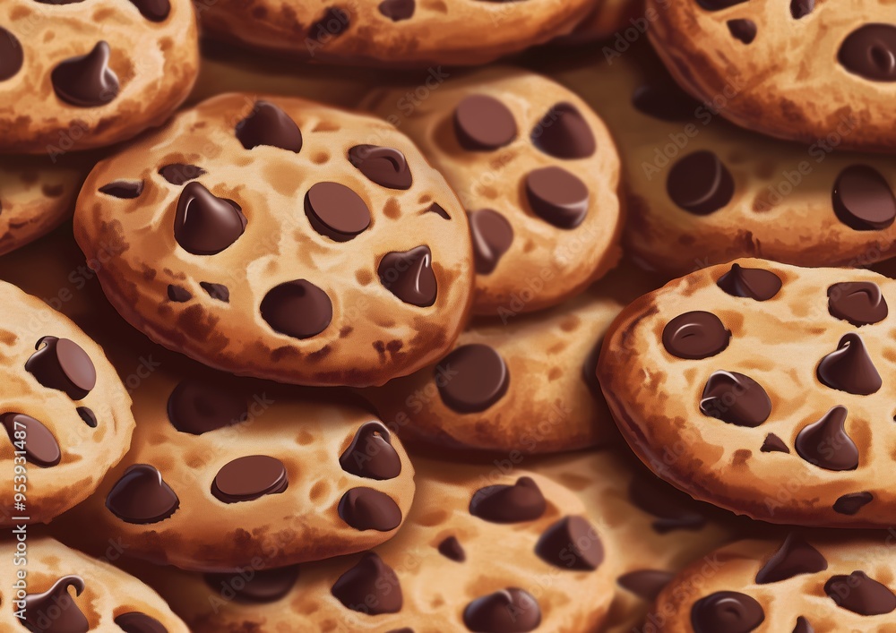 Chocolate Chip Cookie Cookies Candy Nuts Toffee Delicious Food Tile Tiled Repeatable Repeat Pattern Tessellation Background Image Chocolate Chip Cookie Cookies Candy Nuts Toffee Delicious Food Tile Tiled Repeatable Repeat Pattern Tessellation Background Image