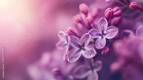 Wallpaper Mural Lilac flowers  spring flower background. Selective focus at the central lilac flowers Torontodigital.ca