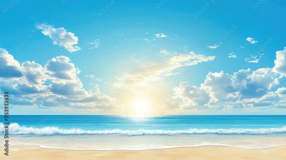 Sky Blue Cloud Background Horizon Summer Clear Sky over beach Vector landscape nature sunrise in Winter Sky Blue Cloud Background Horizon Summer Clear Sky over beach Vector landscape nature sunrise in Winter