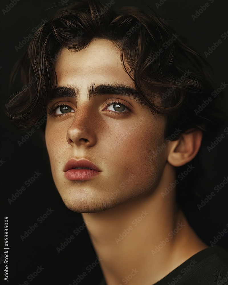 A young man with a serious look on his face A young man with a serious look on his face