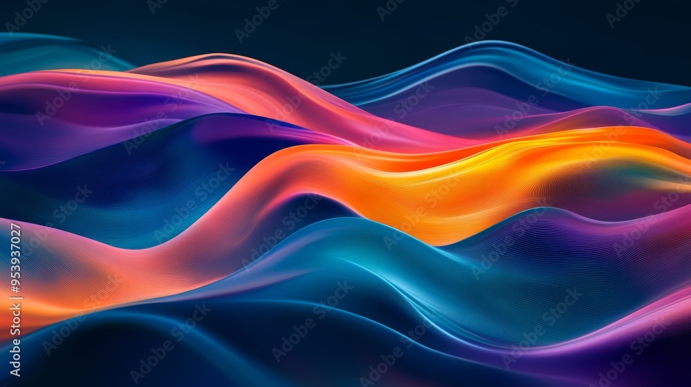 Abstract Summer Waves Background for Design and Creative Projects Generative AI Abstract Summer Waves Background for Design and Creative Projects Generative AI