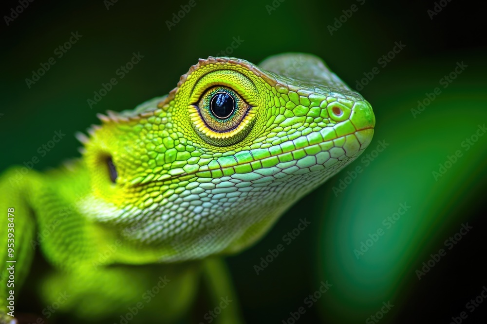 Obraz premium Lizard on a leaf