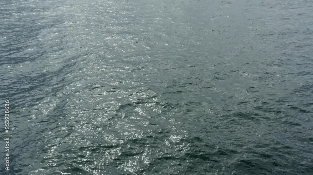 ドローン映像:波が揺れる夏の青い海を俯瞰撮影 ドローン映像:波が揺れる夏の青い海を俯瞰撮影