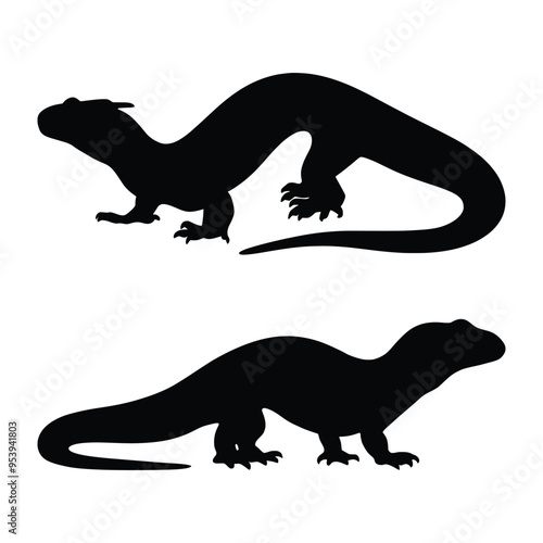 Komodo Dragon Vector of Reptile Species