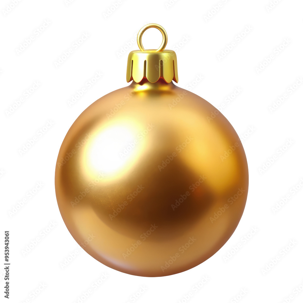 3D gold Christmas ornament ball with a reflective surface and gold cap. This elegant decoration is ideal for holiday decor and Christmas themes. Isolated on transparent background, png. 3D gold Christmas ornament ball with a reflective surface and gold cap. This elegant decoration is ideal for holiday decor and Christmas themes. Isolated on transparent background, png.