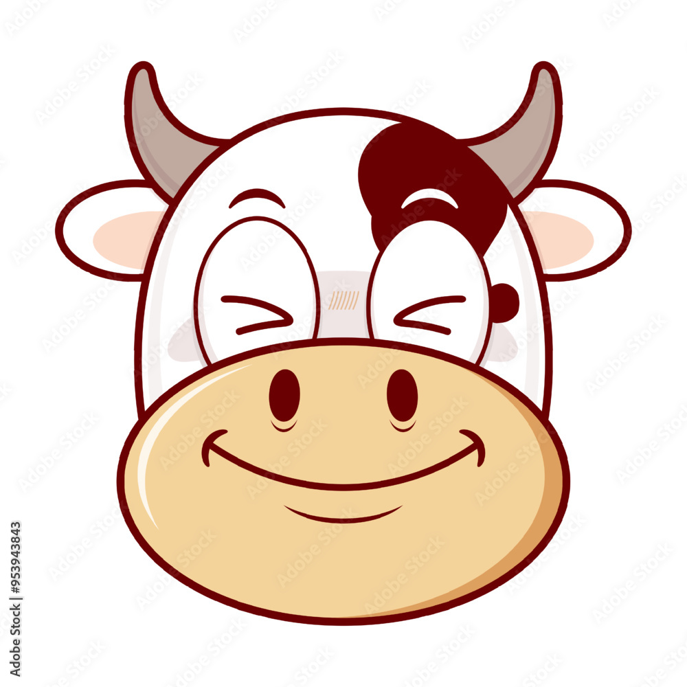 cow smile face cartoon cute cow smile face cartoon cute