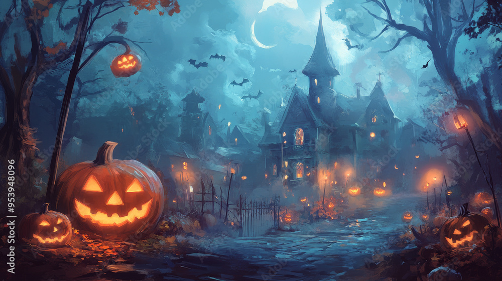 Halloween Background QHD Quality Enhanced With Ai - For Event & Social Media Use Halloween Background QHD Quality Enhanced With Ai - For Event & Social Media Use