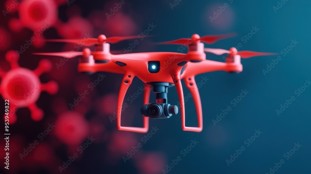 Futuristic antibiotics as drones targeting bacteria in a highly detailed bloodstream, representing cutting-edge sepsis treatment Futuristic antibiotics as drones targeting bacteria in a highly detailed bloodstream, representing cutting-edge sepsis treatment