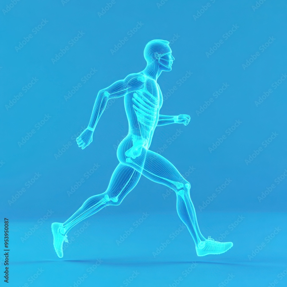 Post-sports injury, rehabilitation program, 3D illustration Post-sports injury, rehabilitation program, 3D illustration