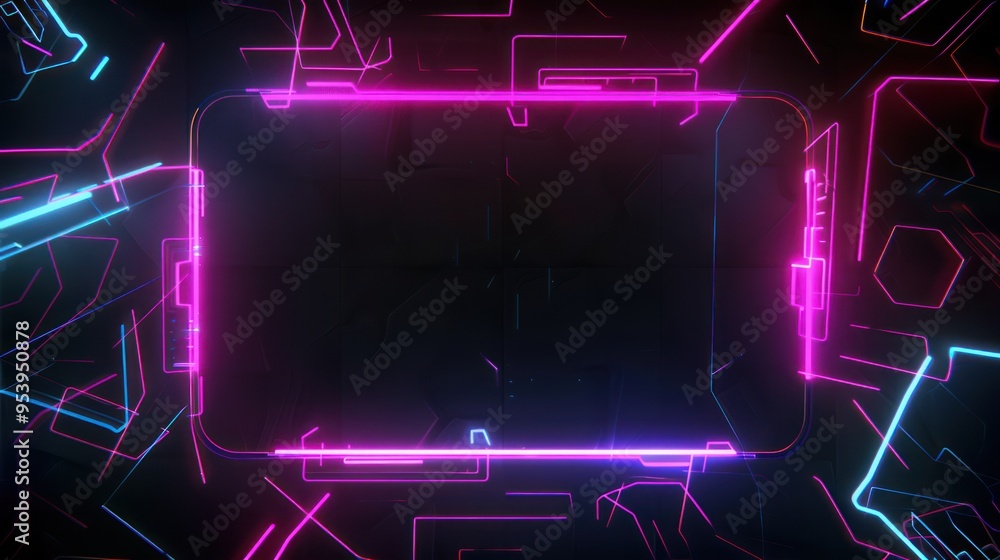 Abstract Neon Lights Digital Art Abstract Neon Lights Digital Art