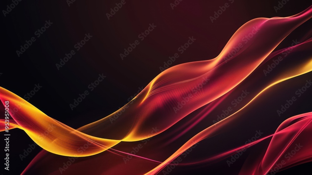 Obraz premium Abstract Red and Yellow Swirls