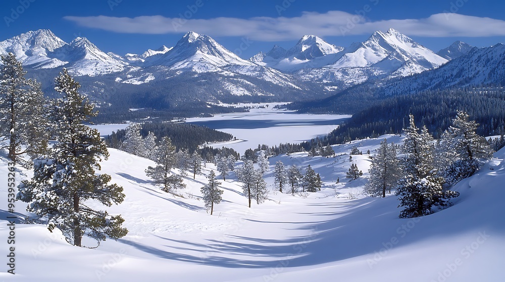 Fototapeta premium snow covered mountains