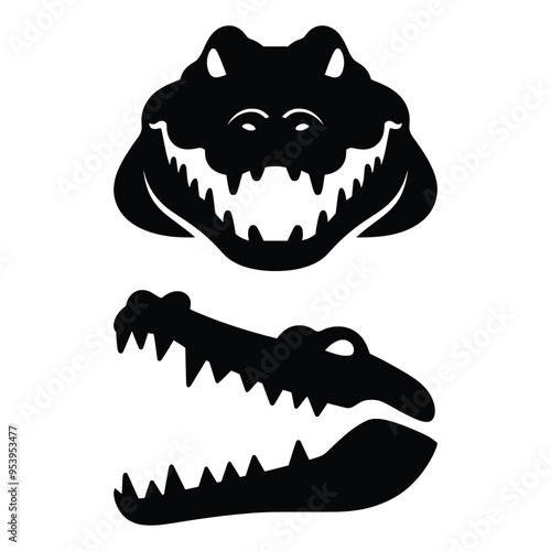 Crocodiles Dragon Vector of Reptile Species