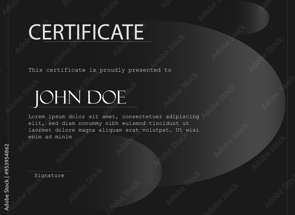 Sleek Obsidian Prestige Award Certificate Template Sleek Obsidian Prestige Award Certificate Template