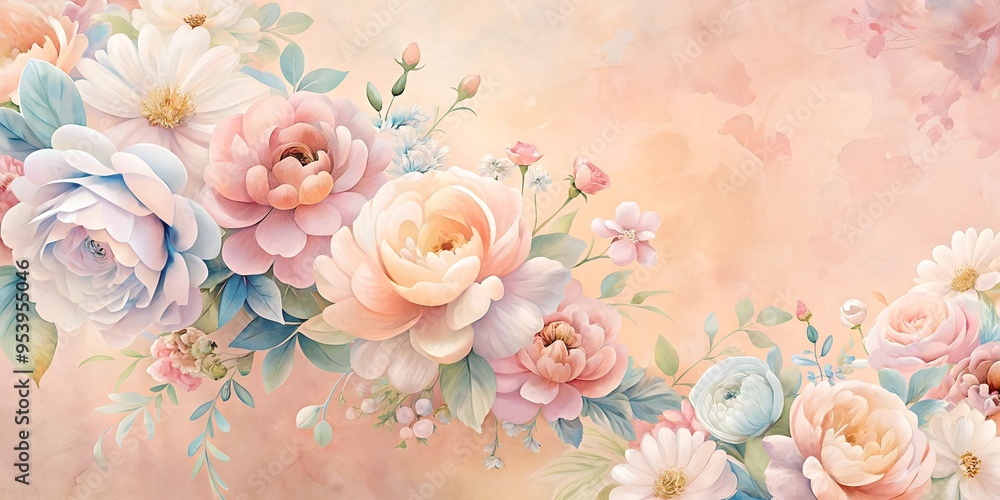 Flowers soft background in pastel tone for valentine or wedding cards. Vintage spring flower background . Flower design template. Flowers soft background in pastel tone for valentine or wedding cards. Vintage spring flower background . Flower design template.