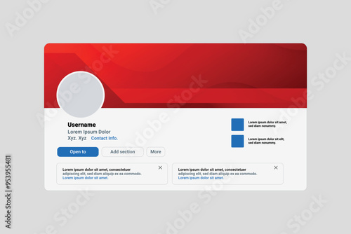 LinkedIn abstract banner mockup template, cover photo, profile banner mockup