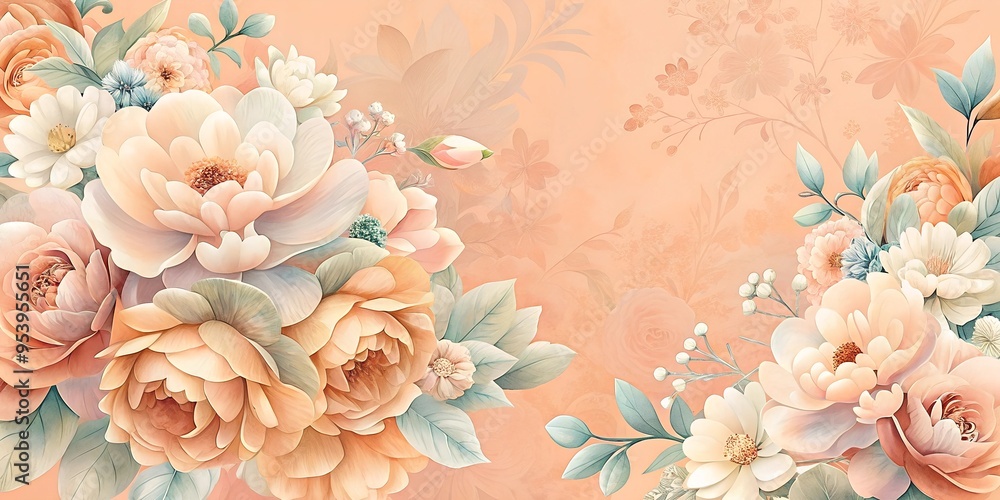 Flowers soft background in pastel tone for valentine or wedding cards. Vintage spring flower background . Flower design template. Flowers soft background in pastel tone for valentine or wedding cards. Vintage spring flower background . Flower design template.
