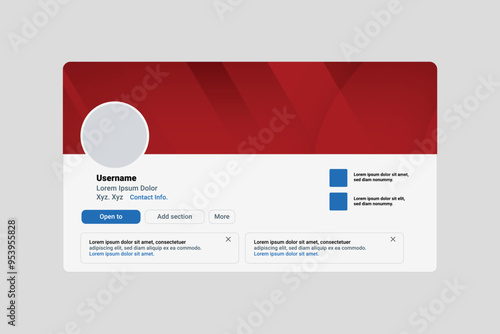 LinkedIn Social Media abstract Mockup Template Simple Page Profile