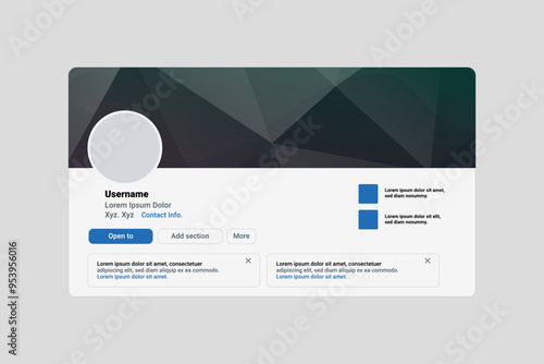 Social media background LinkedIn page mockup abstract banner template