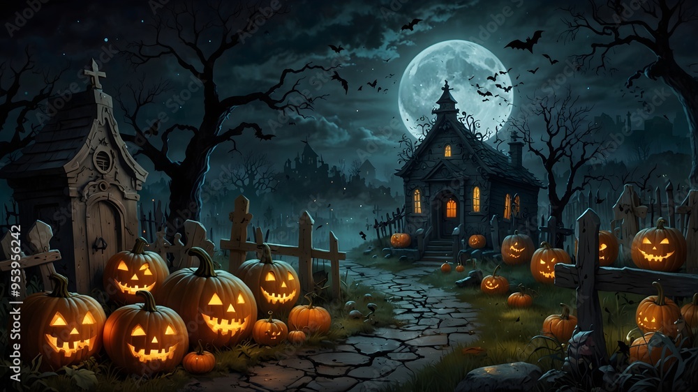 halloween scene halloween scene