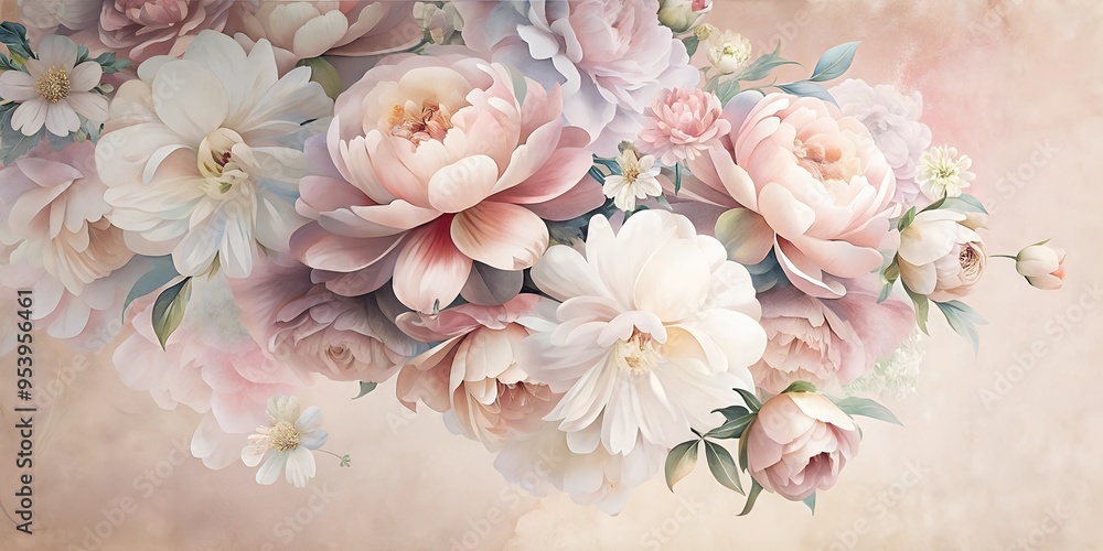 Flowers soft background in pastel tone for valentine or wedding cards. Vintage spring flower background . Flower design template. Flowers soft background in pastel tone for valentine or wedding cards. Vintage spring flower background . Flower design template.