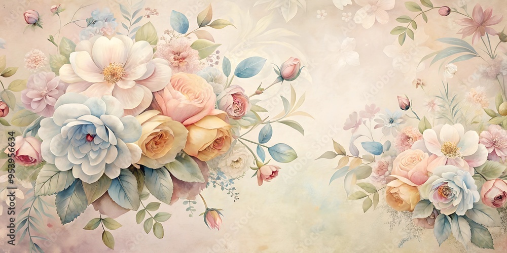 Flowers soft background in pastel tone for valentine or wedding cards. Vintage spring flower background . Flower design template. Flowers soft background in pastel tone for valentine or wedding cards. Vintage spring flower background . Flower design template.
