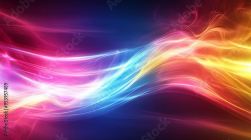 Flowing colorful gradient twirl magic composition background 