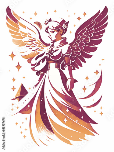 christmas angel vector