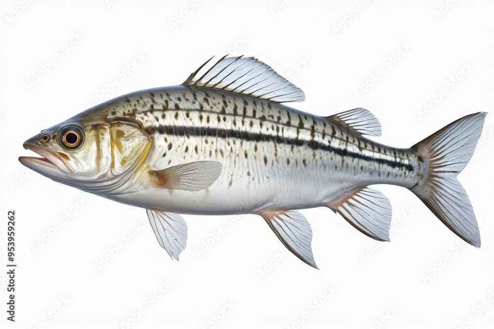 Fototapeta premium there is a fish that is standing up on a white surface 