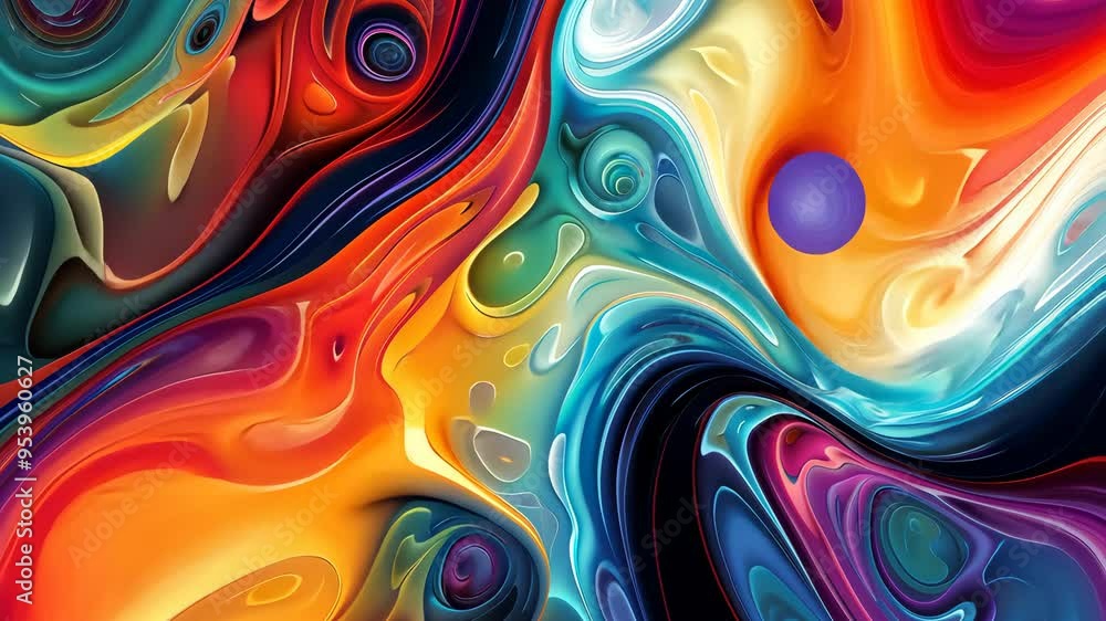 Colorful abstract swirls and patterns in fluid design, vibrant art concept Colorful abstract swirls and patterns in fluid design, vibrant art concept