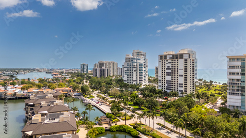 daytime aerial of Naples Florida near Venitian Village photo