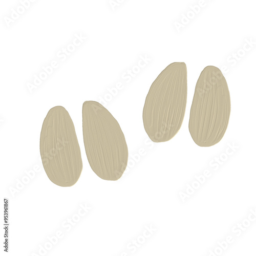 paw of cow  acrylic oilpaint style illustration