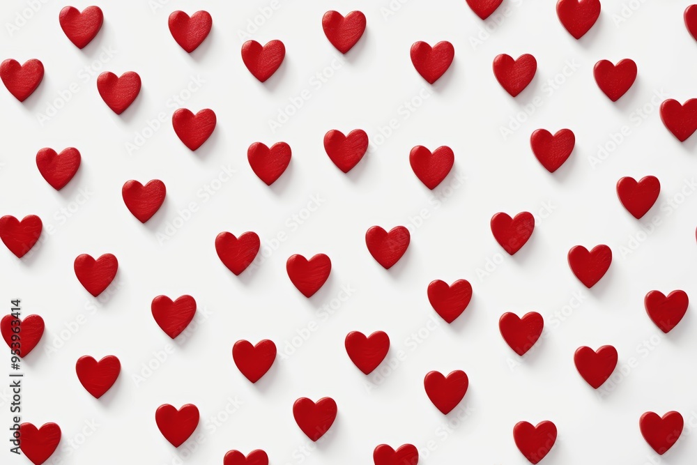 a close up of a lot of red hearts on a white surface a close up of a lot of red hearts on a white surface