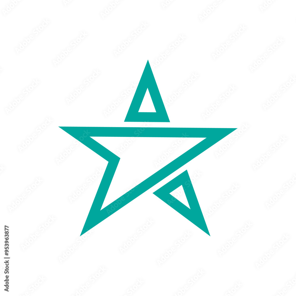 Gold Star Logo Vector in elegant Style with Black Background Gold Star Logo Vector in elegant Style with Black Background
