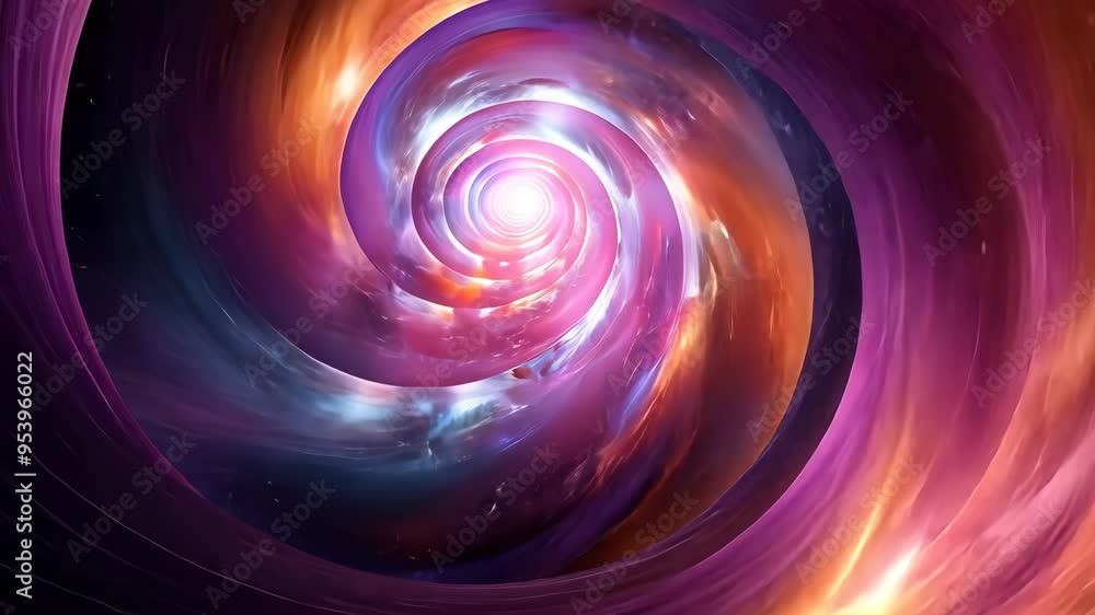 Swirling galaxy with vibrant colors and glowing center, abstract space concept Swirling galaxy with vibrant colors and glowing center, abstract space concept