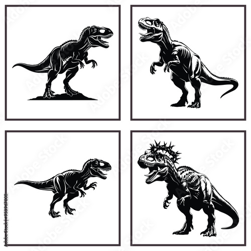 Dinosaur Clip Art of Reptile Species