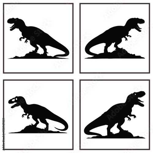 Dinosaur Silhouette of Reptile Species