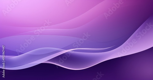 A smooth gradient background featuring flowing waves in shades of purple, ideal for digital designs and presentations.