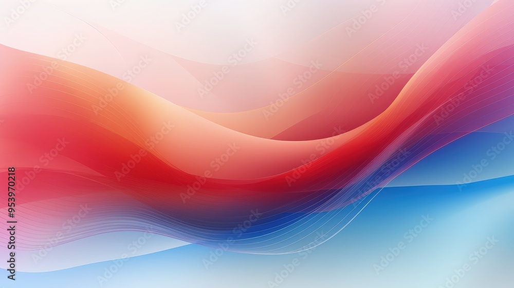 A smooth, abstract wave of colors blending from red to blue, creating a serene and modern visual effect. A smooth, abstract wave of colors blending from red to blue, creating a serene and modern visual effect.
