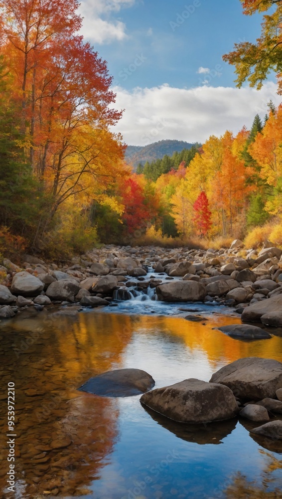 An autumn scene in watercolor, capturing vibrant hues and serene landscapes perfect for leaf peeping. An autumn scene in watercolor, capturing vibrant hues and serene landscapes perfect for leaf peeping.
