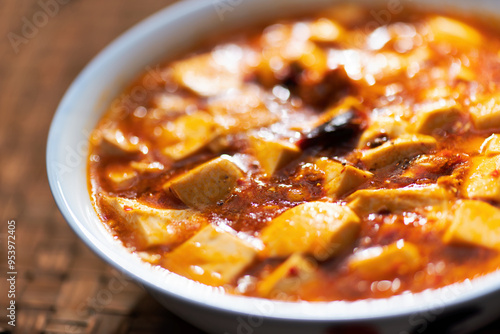 Obraz na płótnie traditional chinese mapo tofu w salonie