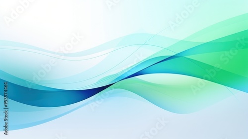 A smooth, abstract wave design in shades of blue and green, ideal for backgrounds or graphic resources.