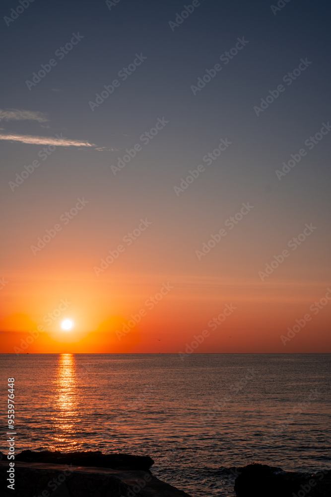 sunset over the sea sunset over the sea