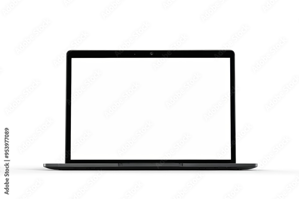 a close up of a laptop computer with a blank screen a close up of a laptop computer with a blank screen