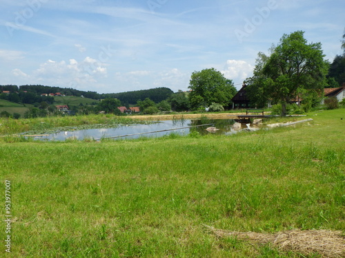 a garden pond saves water