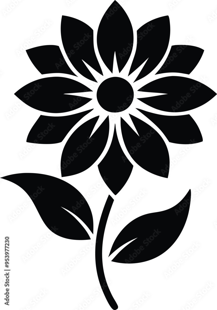 vector black and white flower vector black and white flower