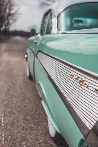 1957 chevy belair vintage car